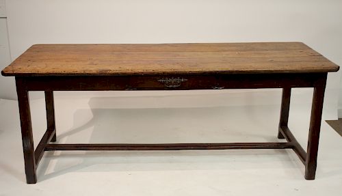 OAK LIBRARY TABLE H FORM STRETCHERS 37333f