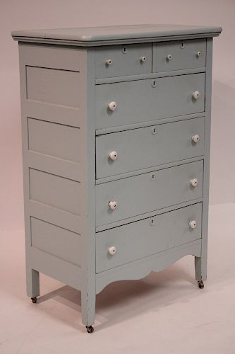 PALE BLUE PAINTED AMERICAN PINE 373336