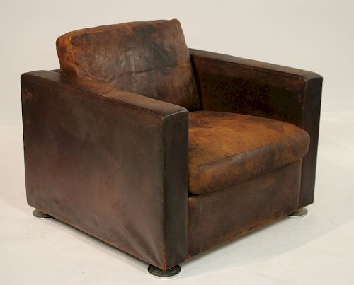 STENDIG BROWN LEATHER CLUB CHAIR  373352