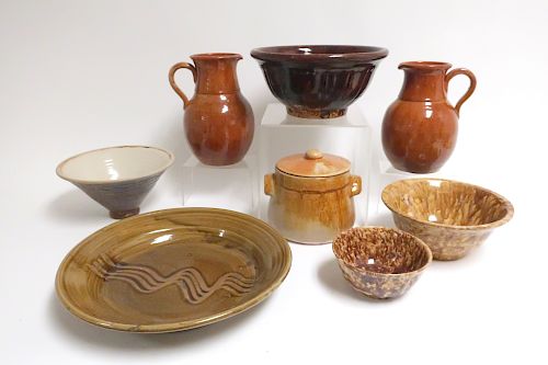 8 KITCHEN POTTERY VESSELSLargest 37335d