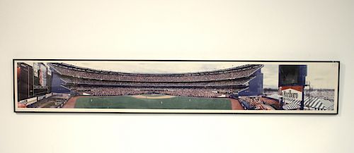 SIGNED PANORAMIC FOTO SHEA STADIUM OPENING