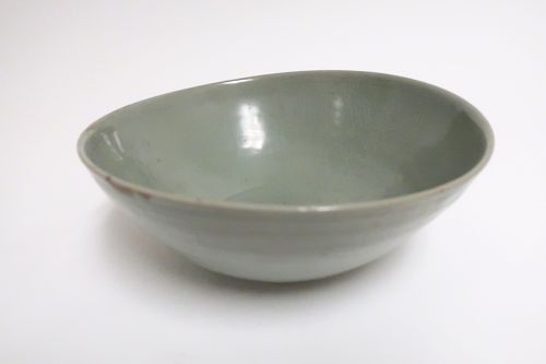 KOREAN CRACKLE GLAZE OVAL POTTERY 3733b8