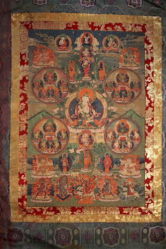 19TH C TIBETAN NEPAL THANGKA OF 3733d9