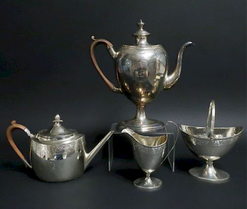 GEORGE III SILVER ASSEMBLED TEA 373411