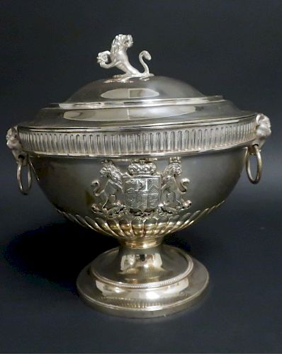 GEORGE III SILVER TWO-HANDLED COVERED