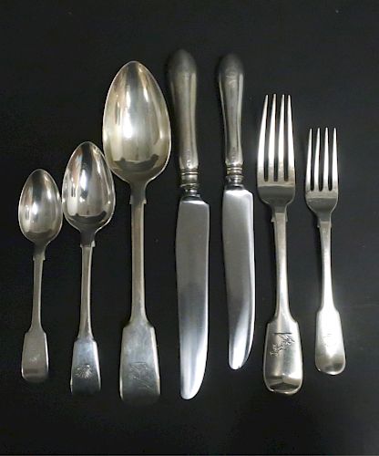 VICTORIAN SILVER FLATWARE VARIOUS 373421