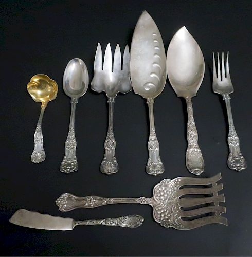 8 STERLING SILVER SERVING PIECES4 373432