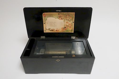 SWISS CYLINDER MUSIC BOX 8 TUNESPlays 37344b