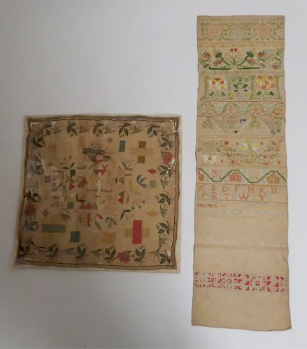 ENGLISH LINEN SAMPLER 1673, SILK