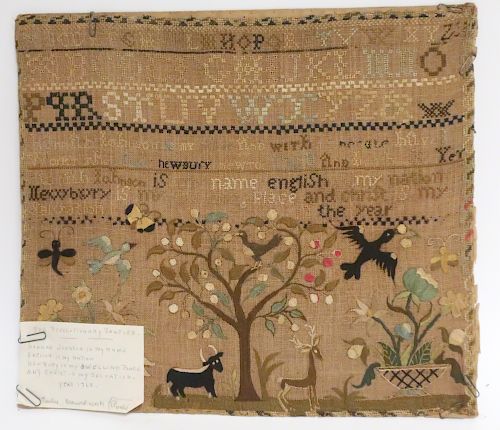 AMERICAN SAMPLER BY HANNAH JOHNSON,1768American