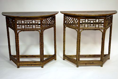 PR CHINESE CHIPPENDALE STYLE BAMBOO 3734bb