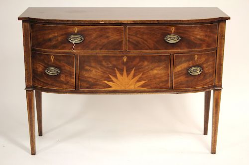 ENGLISH MAHOGANY SIDEBOARD W/ INLAID