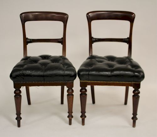 PAIR OF WILLIAM IV MAHOGANY SIDE