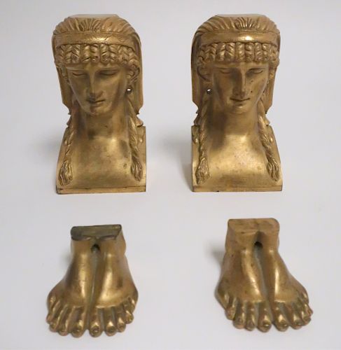 PR GILT BRONZE CARYATID BUST AND 373574