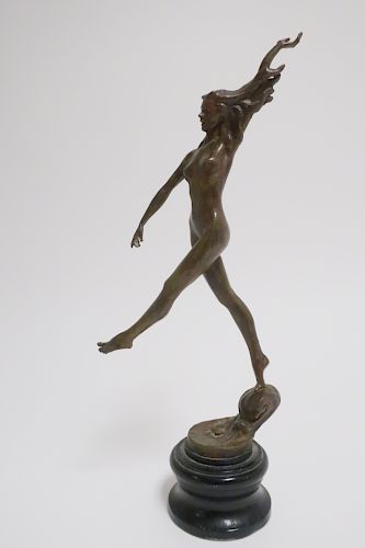 E G DEMING, 1914-1986, NUDE ASTRIDE