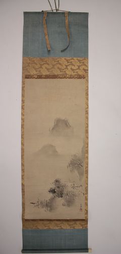 CHINESE SCROLL - MOUNTAINS & GRASSES(Minimalist)