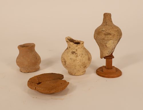 FOUR SYRO-PALESTINIAN VESSEL FRAGMENTSVotive