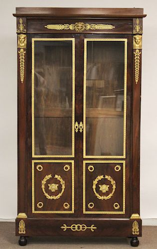 RUSSIAN OR FRENCH EMPIRE BOOKCASE 3736b5