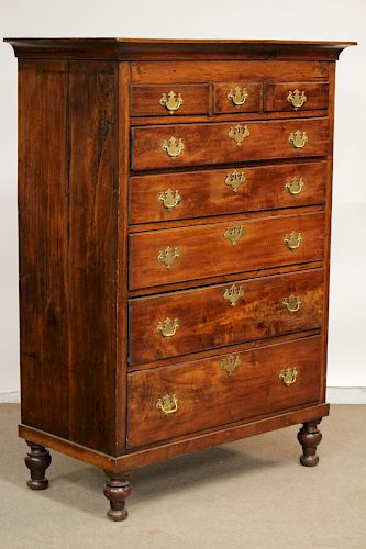 AMERICAN ANTIQUE TALL CHESTWalnut  3736c0