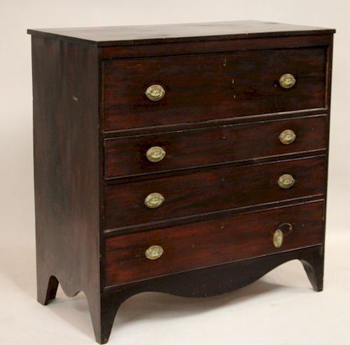 FEDERAL MAHOGANY CHEST4 drawers,