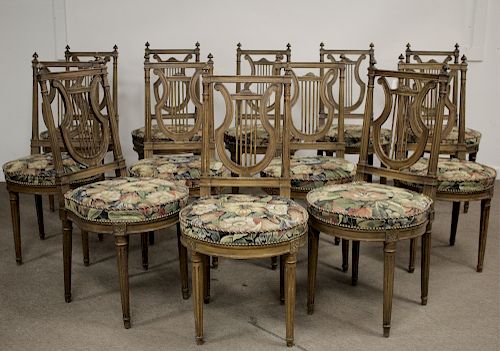 SET OF 12 LOUIS XV STYLE SIDE CHAIRS5