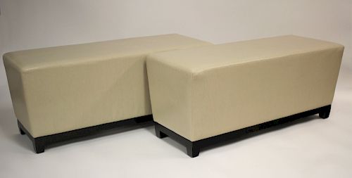 PAIR A RUDIN UPHOLSTERED BENCHES  3736fb