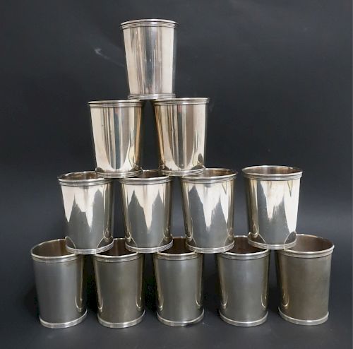 SET OF 12 STERLING SILVER MINT