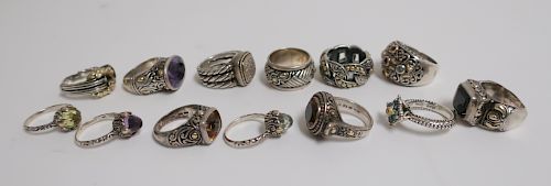 GROUP OF STERLING SILVER & 18K
