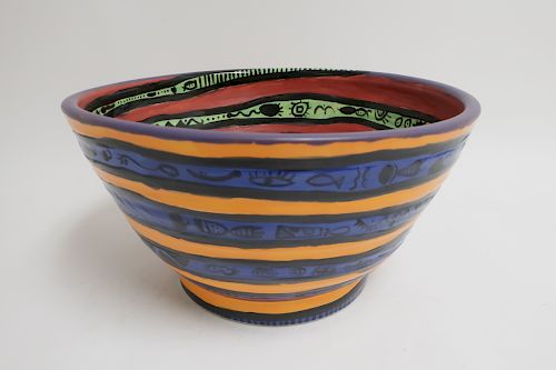 DON NAKAMURA ART POTTERY BOWLPolychrome;