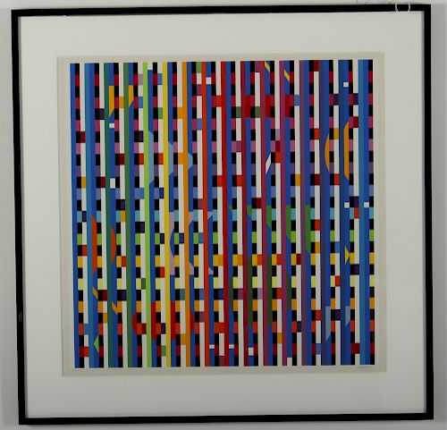 YAAKOV AGAM, MODEN ABSTRACT SILKSCREEN,