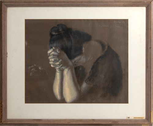 ANATOL SHULKIN "GRIEF" PASTEL PORTRAIT