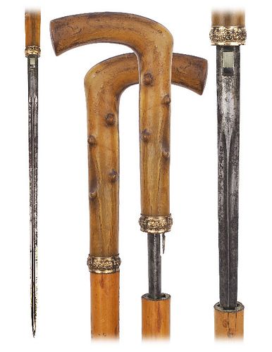 HIGH GRADE SWORD CANE-Ca. 1880