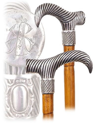 SILVER DAY CANE-Ca. 1900 -Modified