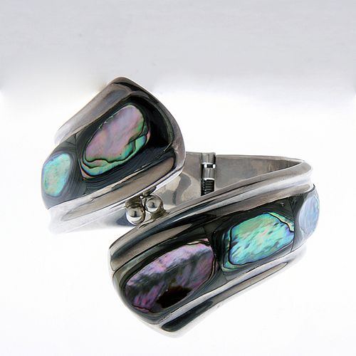 STERLING ABALONE EXPANDABLE CUFF