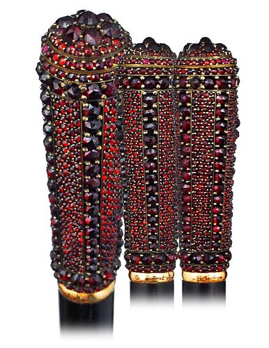 GARNET DRESS CANECa. 1860-Straight