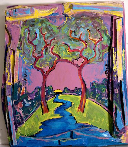 OUTSIDER ART ERIC LEGGE TREES 373afd