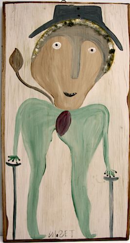 OUTSIDER ART, MOSE TOLLIVER, SELF-PORTRAIT