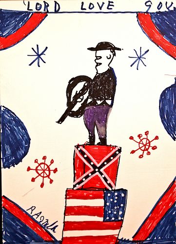 OUTSIDER ART, RA MILLER, CONFEDERATE