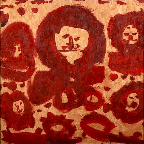 OUTSIDER ART, MARY T SMITH, RED