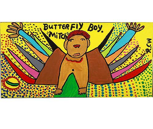 OUTSIDER ART, RUBY WILLIAMS, BUTTERFLY