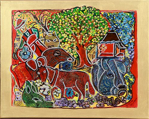 OUTSIDER ART ALPHA ANDREWS ANIMALSAndrews  373bd9