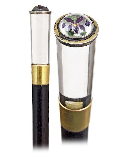 25. ESSEX CRYSTAL CANE -CA. 1880