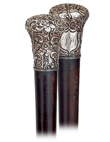 152. SILVER DRESS CANE -CA. 1880