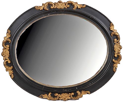 TWO OVAL MIRRORSca 1890, mirrors are