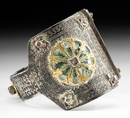 19TH C. MOROCCAN BERBER GILT SILVER