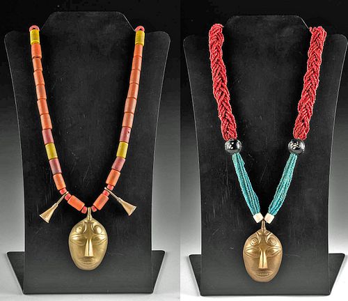 20TH C. INDIAN NAGA NECKLACES GLASS