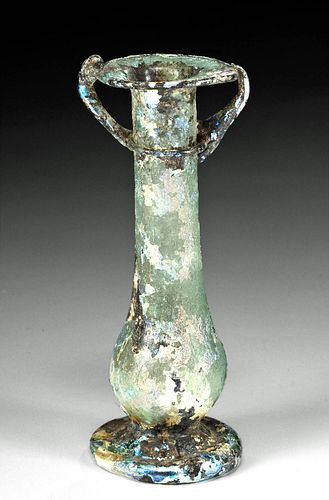 LOVELY ROMAN GLASS BOTTLE W BEAUTIFUL 37164a