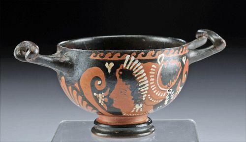 GREEK APULIAN POLYCHROME SKYPHOS W/