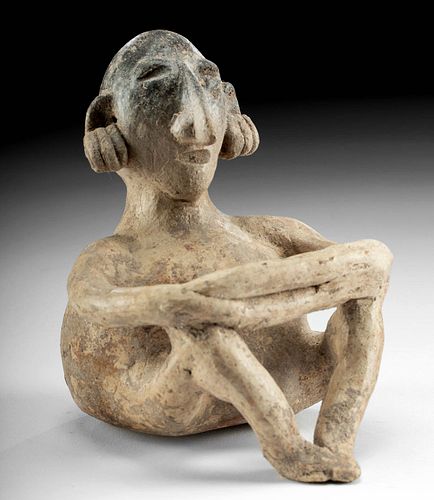 JALISCO POTTERY SEATED MALE FIGUREPre Columbian  3717fd