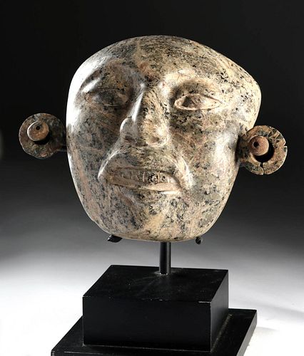 STUNNING MAYA GREENSTONE MASK W  37182b